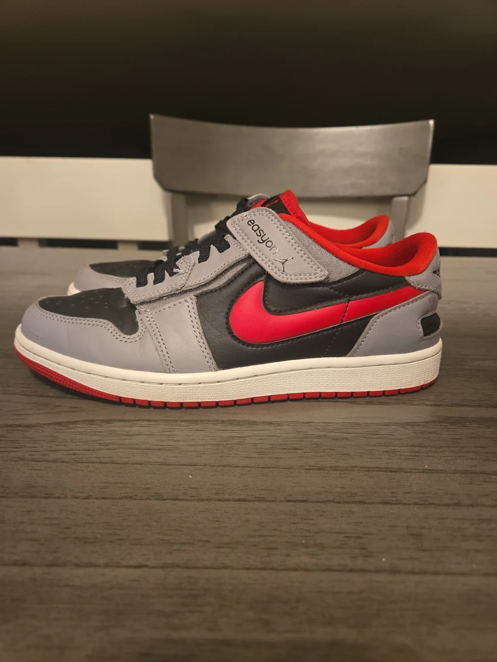 DM1206-060 Nike Air Jordan 1 Low EasyOn Black Cement (Men's) Size 8